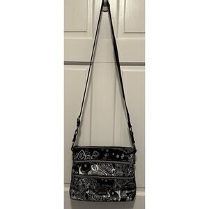 Sakroots Artists Circle Flap Crossbody Bag Rainbow Wunderlust Print Boho 11"x9"